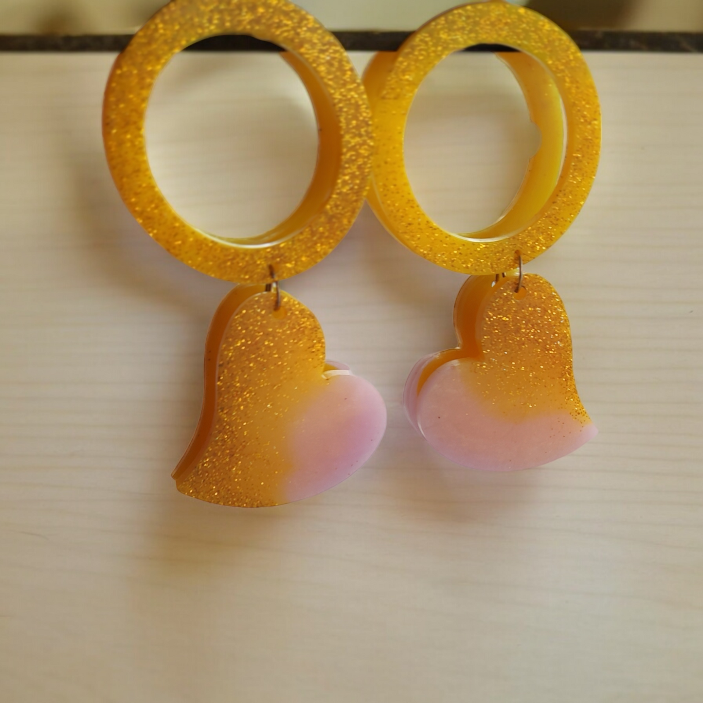 Boucles d'oreilles cœur doré Chara