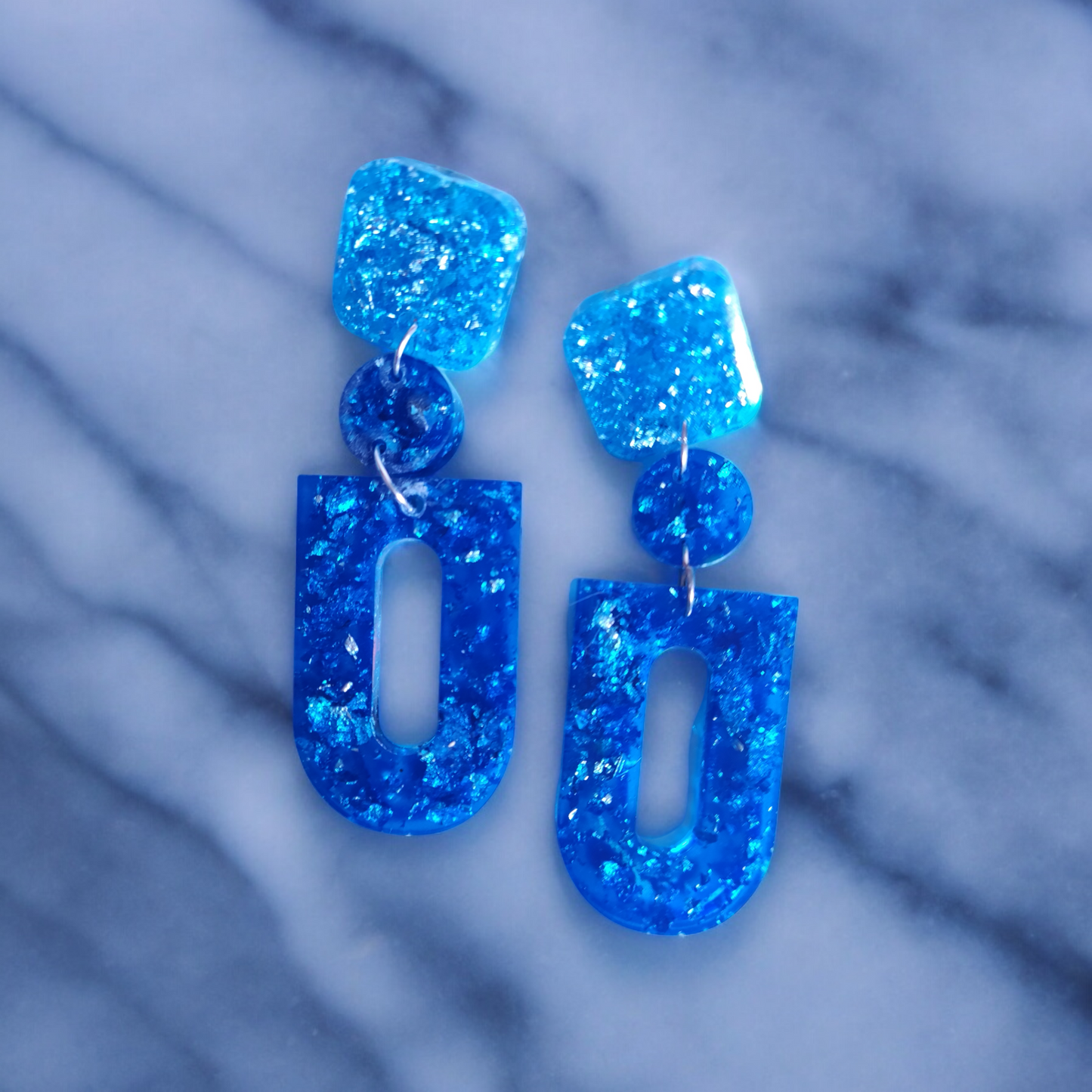 Boucles d'oreilles bleues Orion