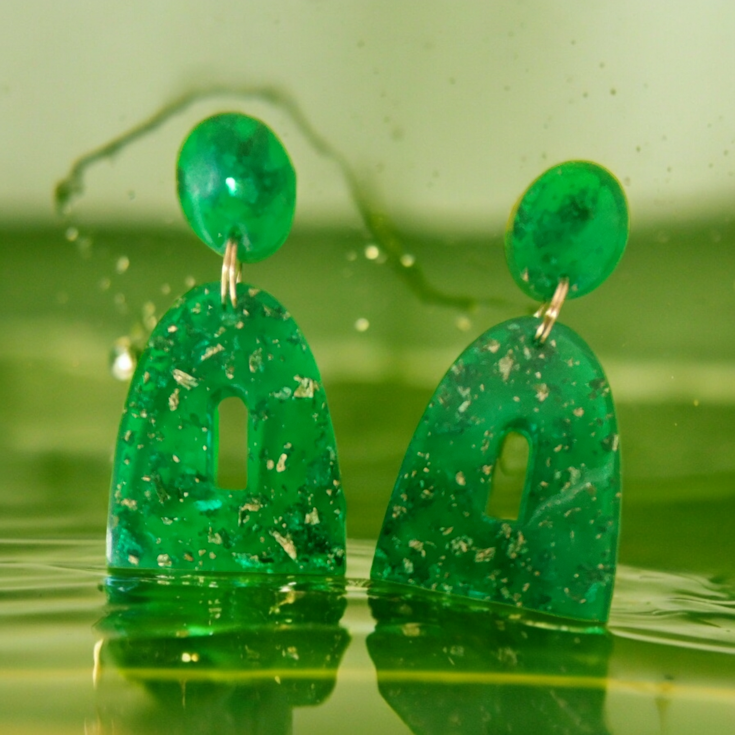 Boucles d'oreilles vertes Andromeda